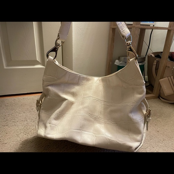 Dooney & Bourke Ivory White Leather Shoulder Bag - Picture 2 of 7